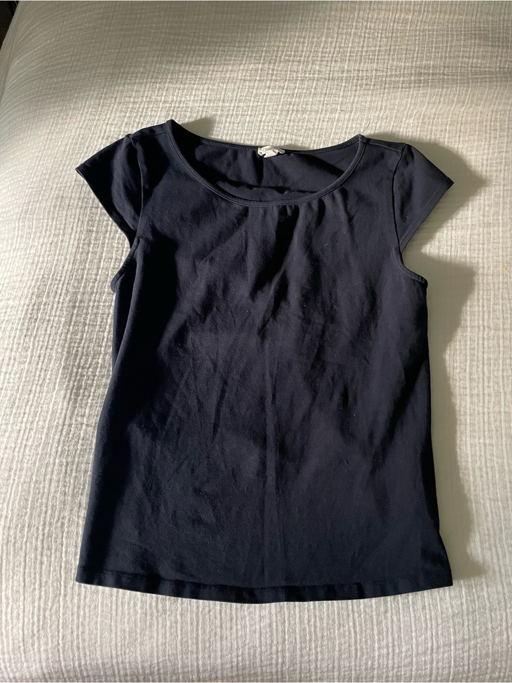 GARAGE Navy Blue Apron Back Top